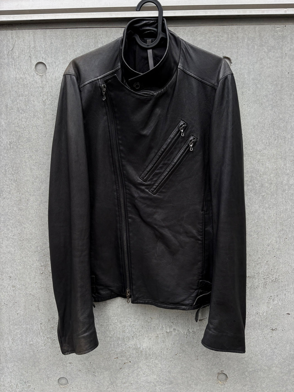 ATTACHMENT by Kazuyuki Kumagai Tight Fit Leather Jacket (2)