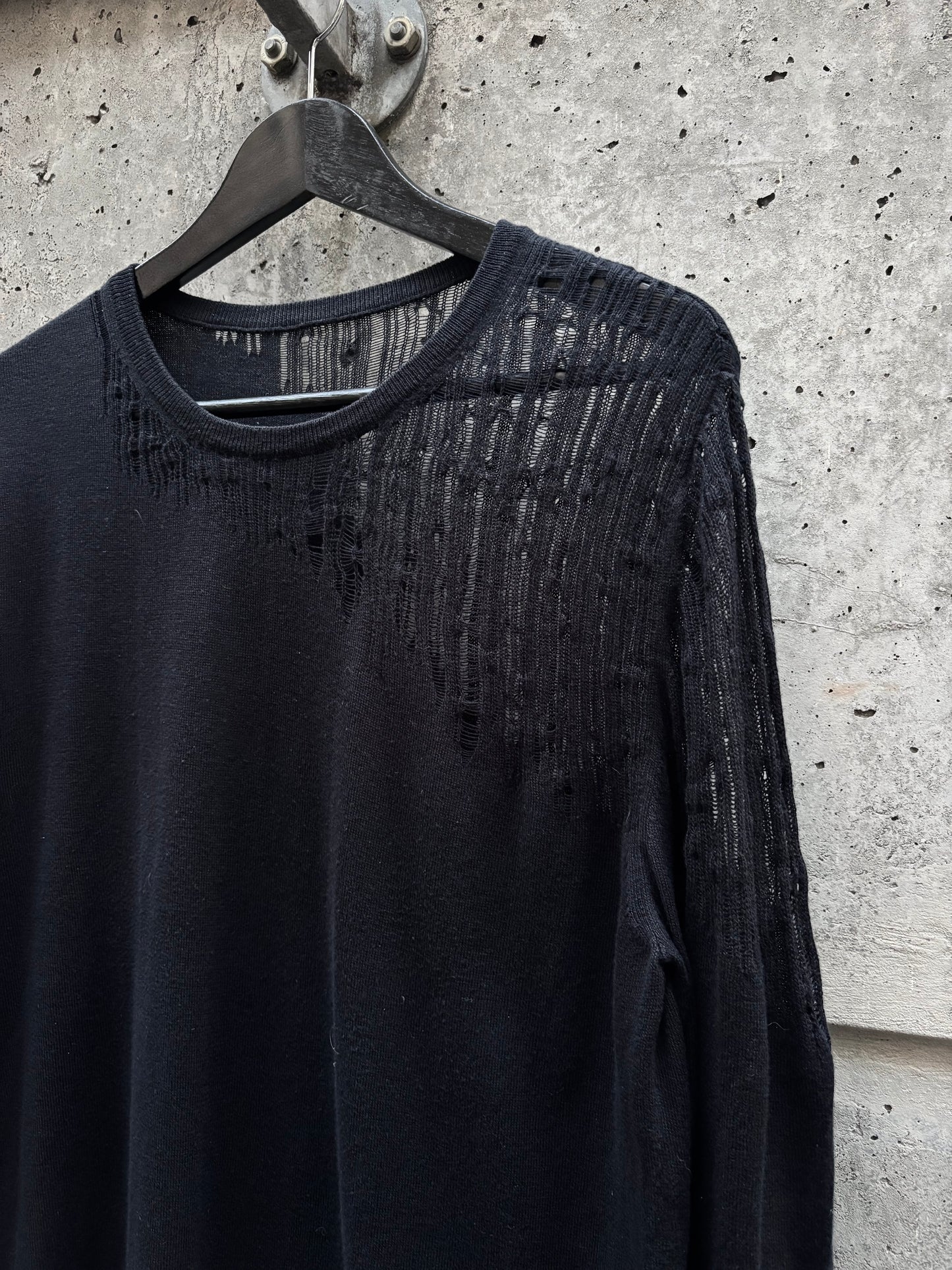 SS2006 Dior by Hedi Slimane Shredded Sweater (L)