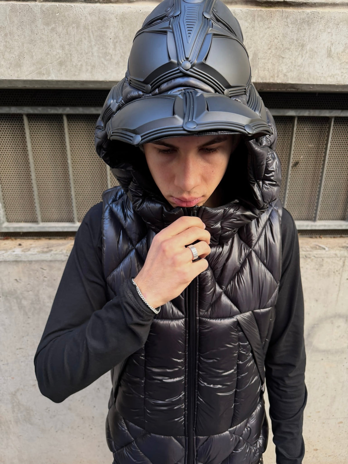 AW/22 Junya Watanabe MAN x Innerraum Armor Hooded Puffer Vest (L)