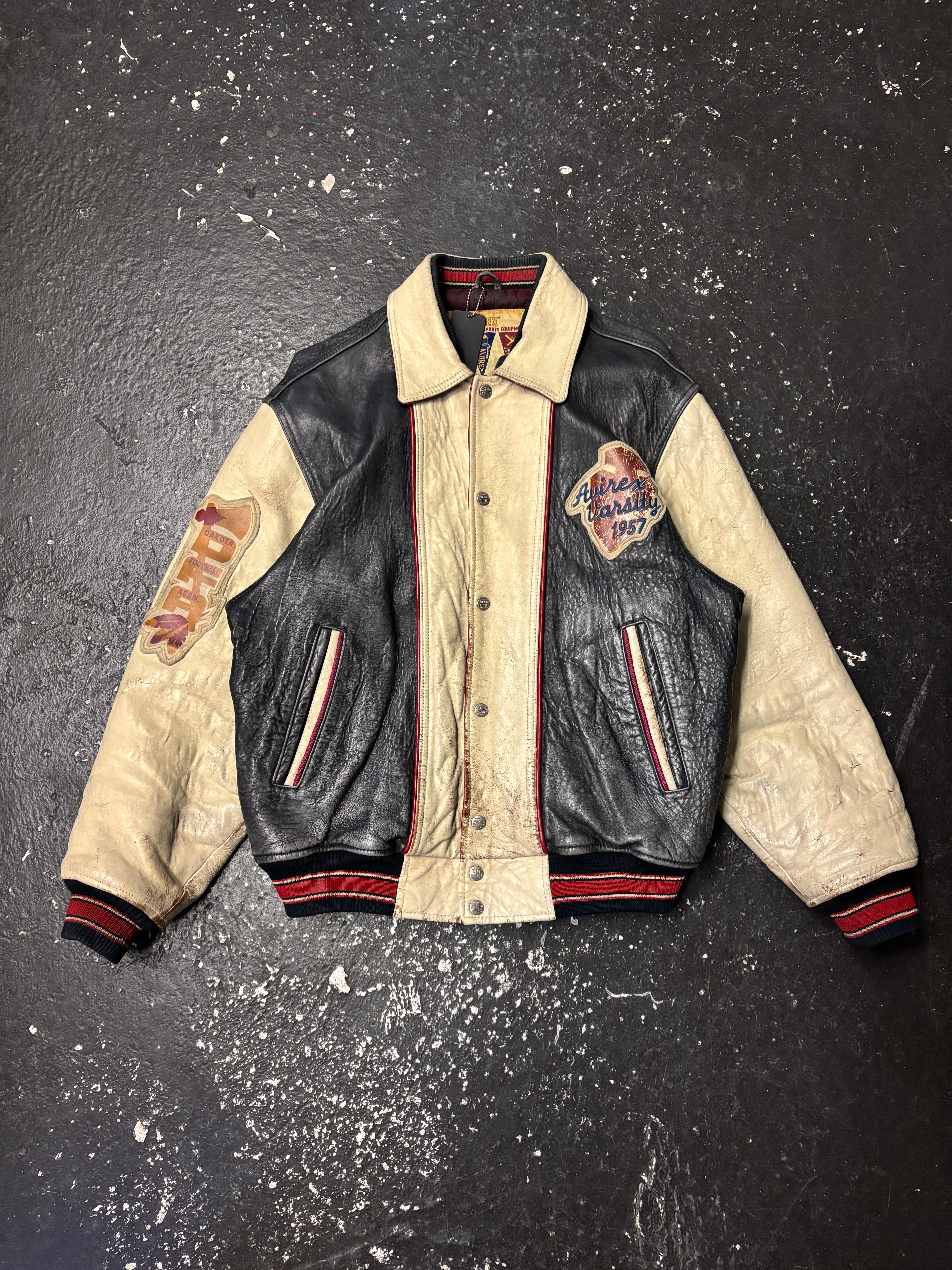 Avirex Leather Varsity Jacket (L) – vintendoarchive