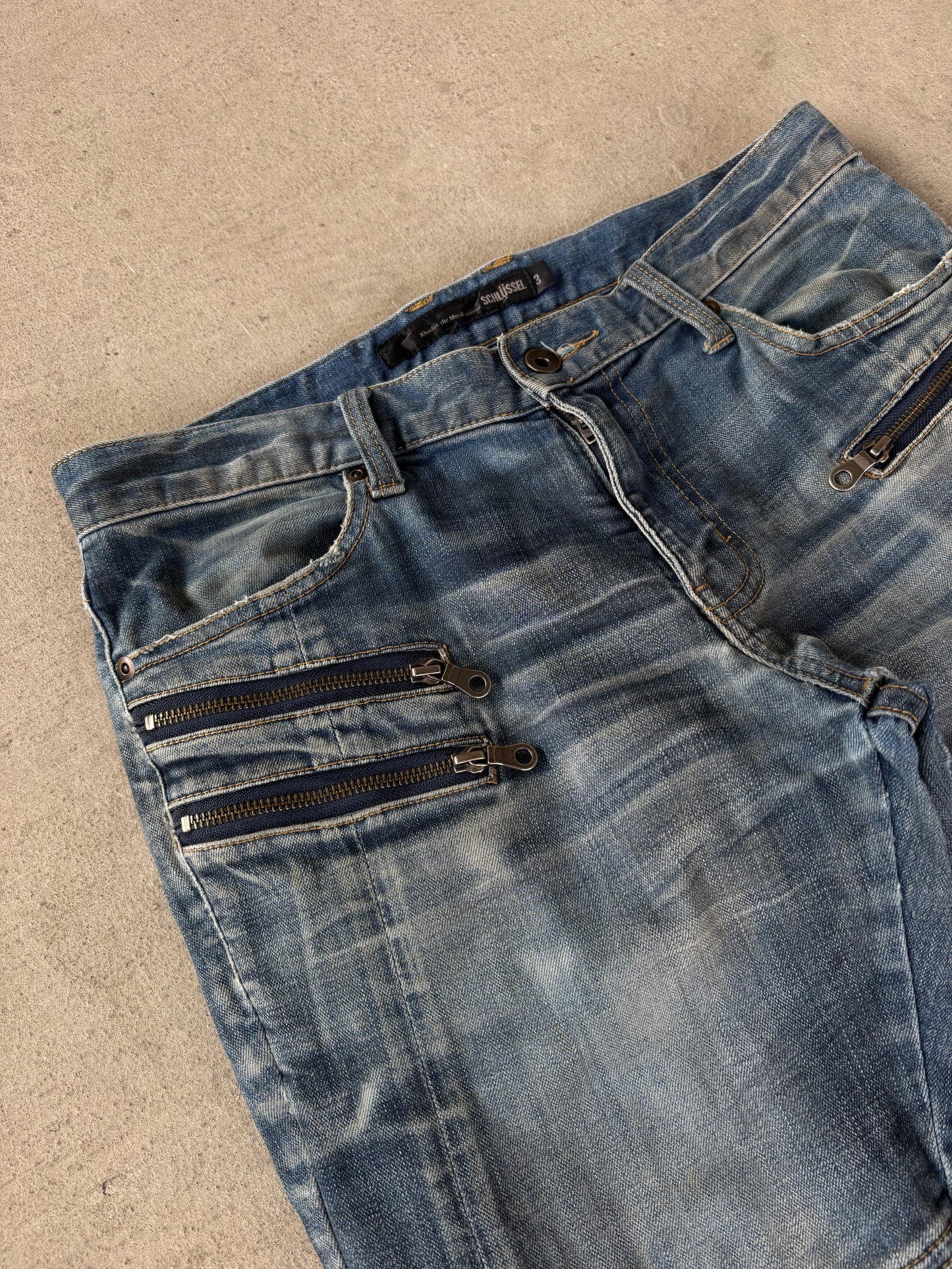 Schlüssel Multi Zip Biker Denim (3)