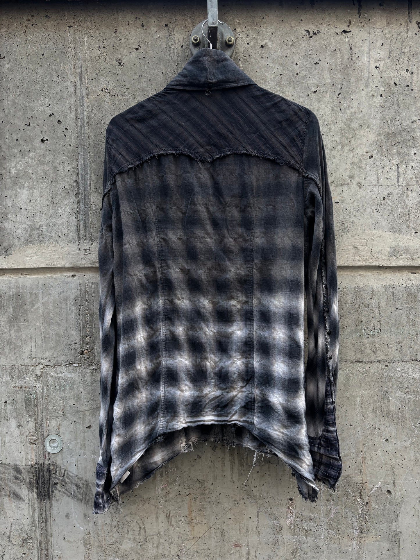 L.G.B. gradient asymmetrical Zippers Flanell Shirt (3)