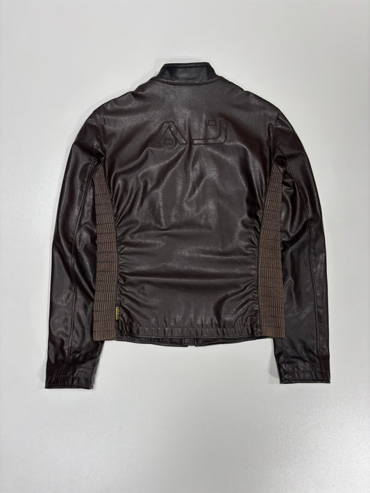 Armani Jeans Biker Leather Jacket (M)