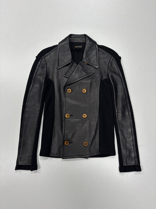 AD2002 Comme des Garçons Deconstructed Leather Biker Jacket (S)