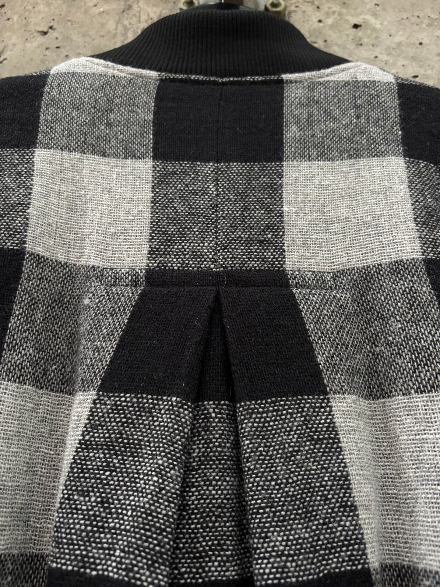Yohji Yamamoto Checkered C-Shape Bomber (L)