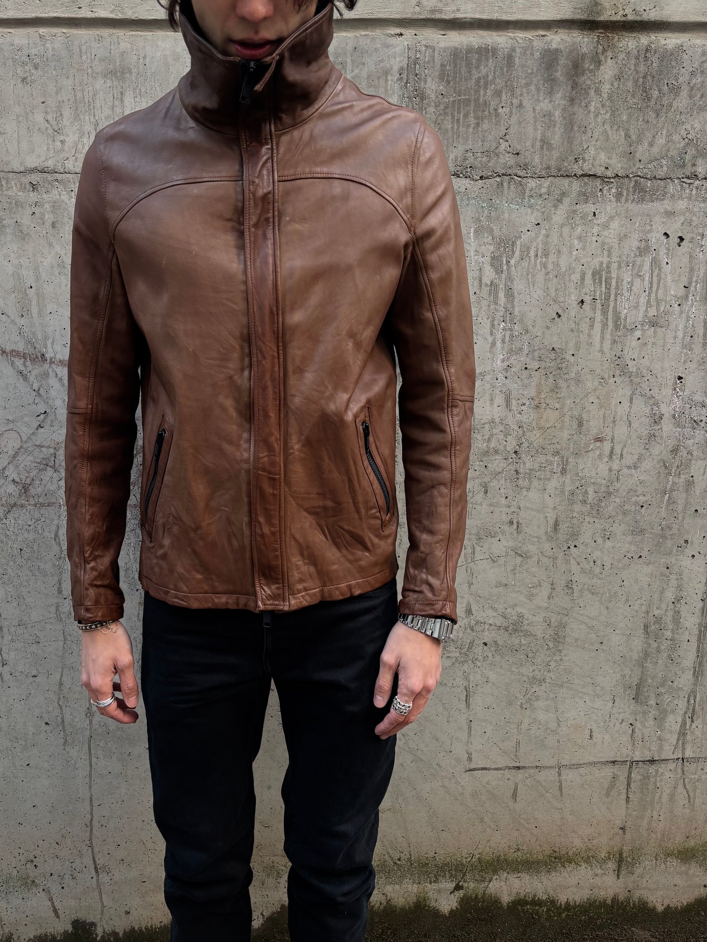 Ripvanwinkle Japanese Avantgarde Leather Jacket (XL)