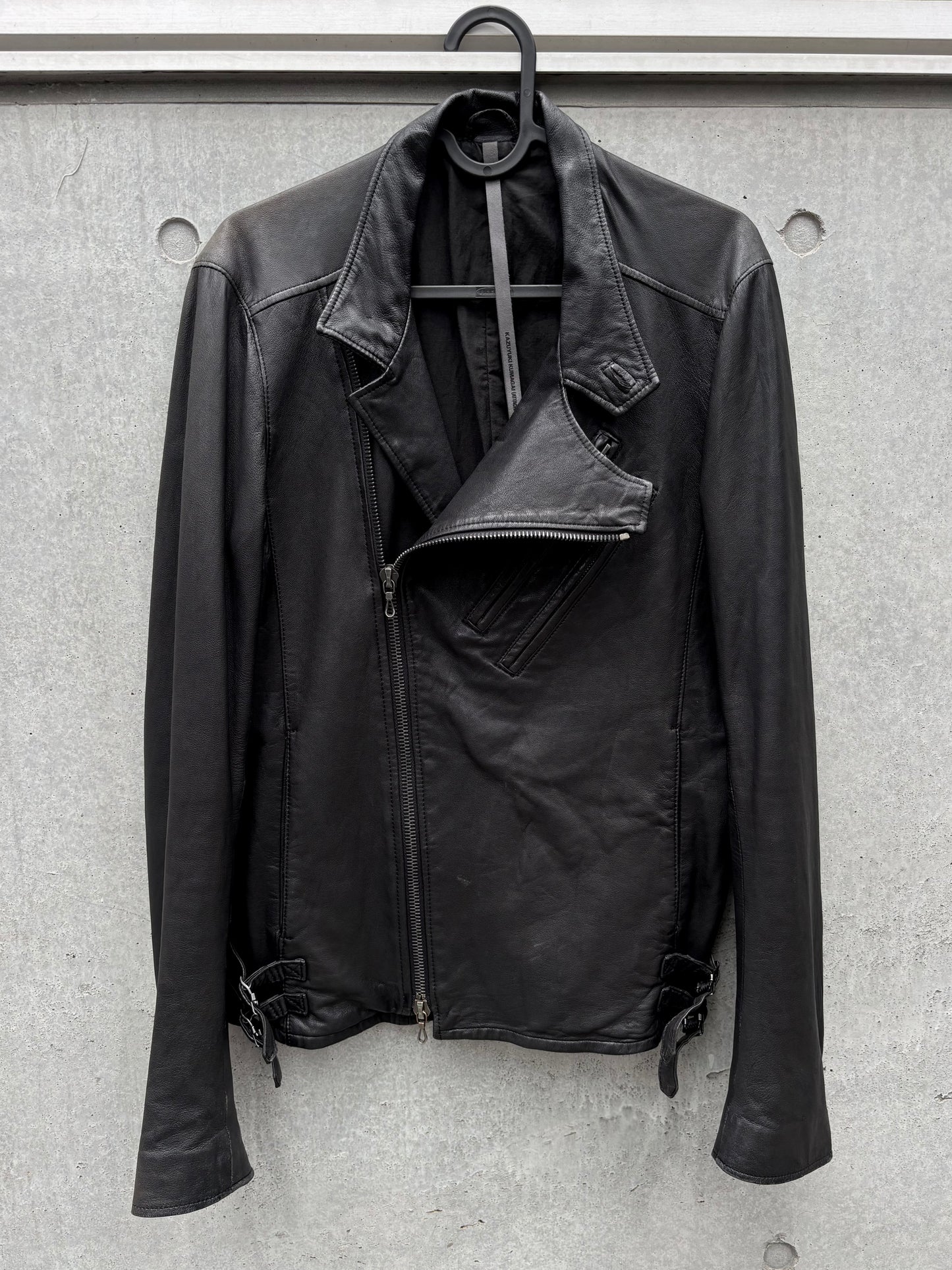 ATTACHMENT by Kazuyuki Kumagai Tight Fit Leather Jacket (2)