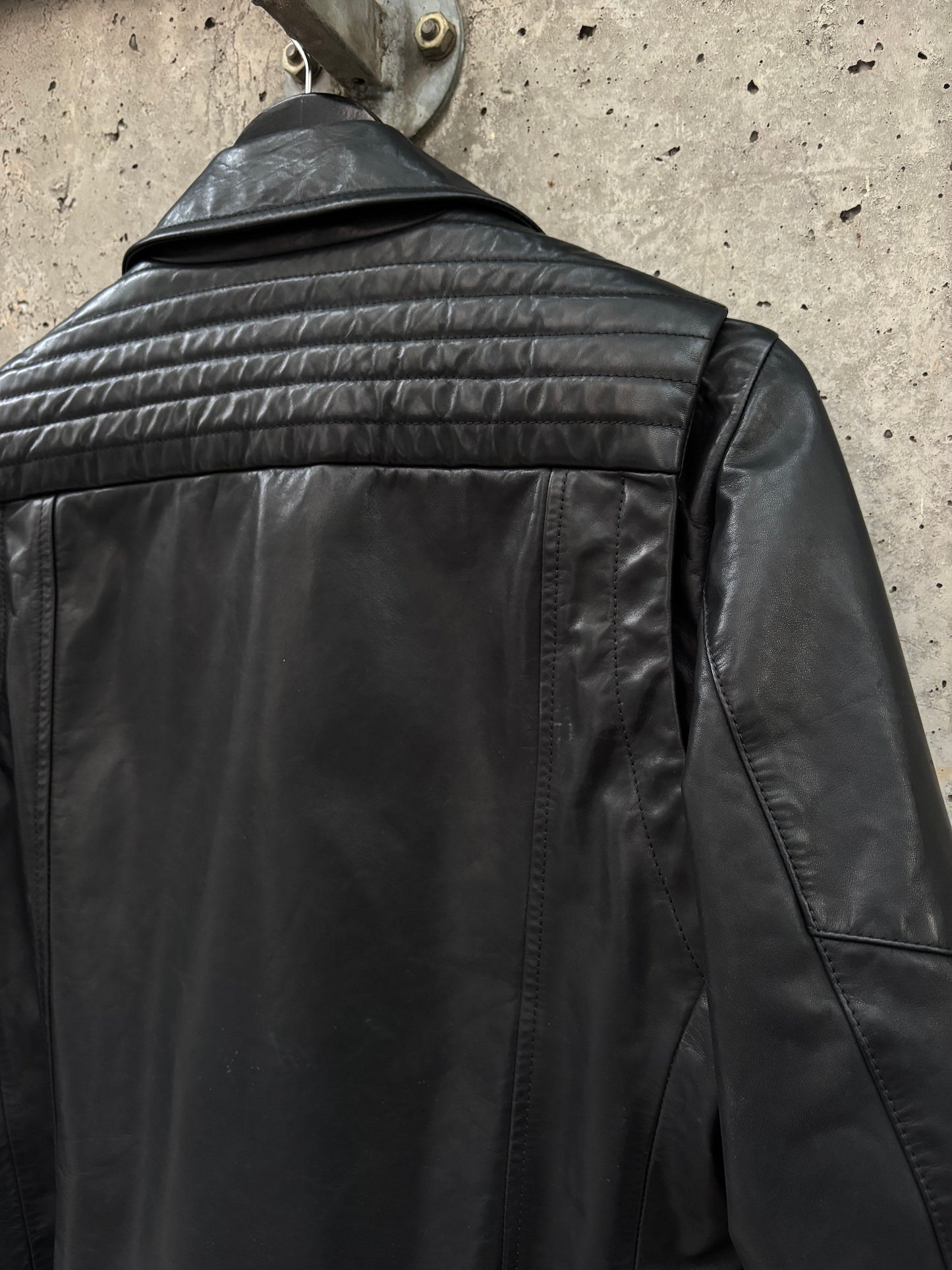 SS/13 Pierre Balmain Biker Leather Jacket (48)