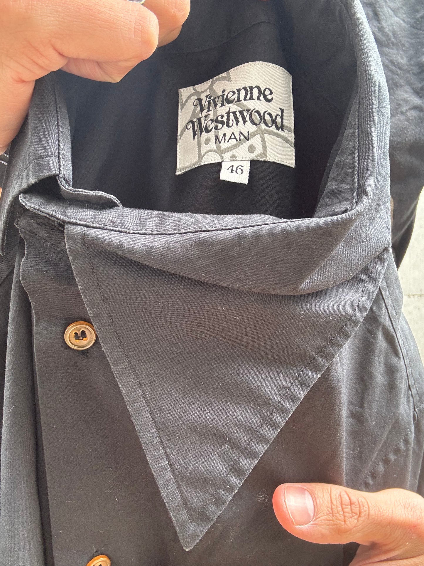 1990‘s Vivienne Westwood Asymmetrical Collar Shirt (46)