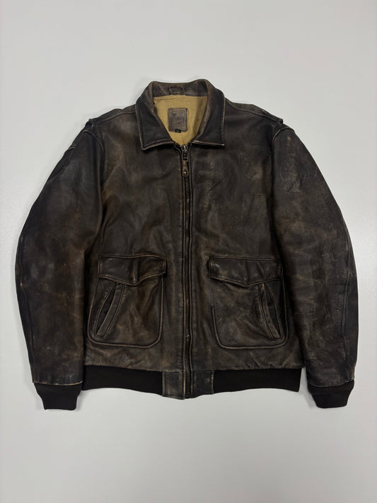 Hein Gericke Faded Brown Leather Jacket (XL)