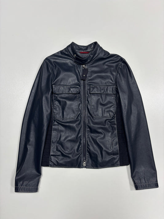 Armani Jeans Biker Leather Jacket (L)