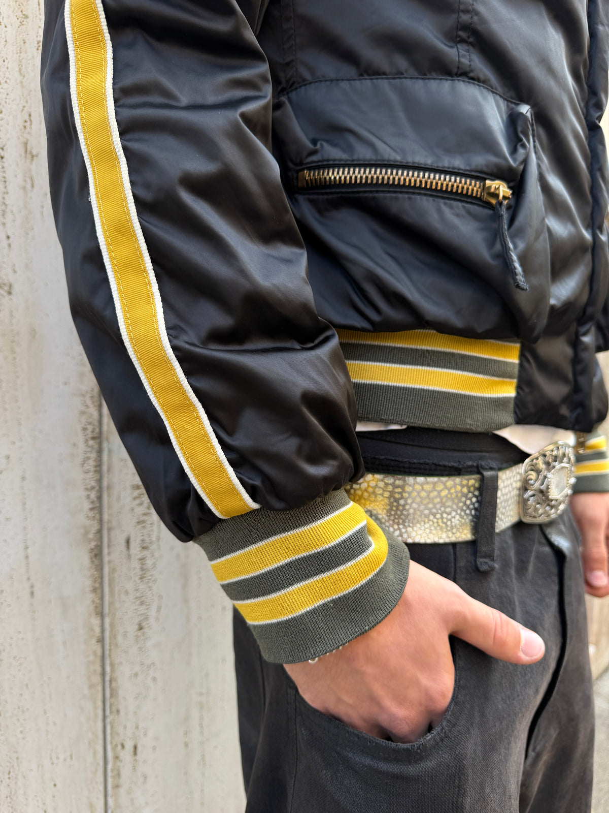 AW/99 Jean Paul Gaultier Quilted Varsity Bomber (M)