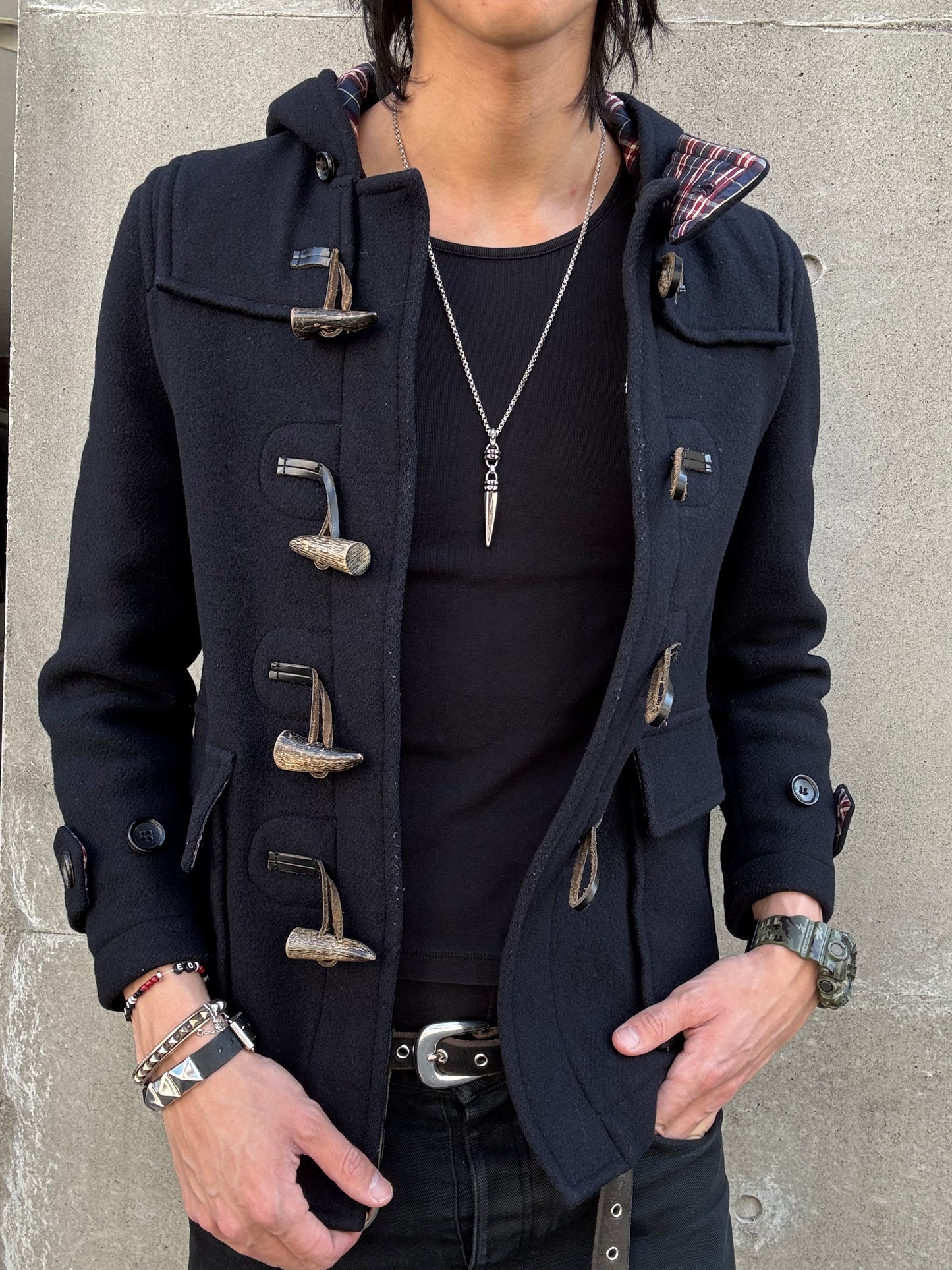 CDG 2009 Military Horn Clasp Wool Parka (XS)