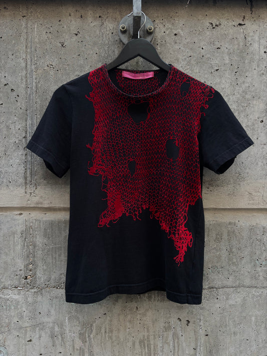 Junya Watanabe Spiderweb Velour Shirt (XS)