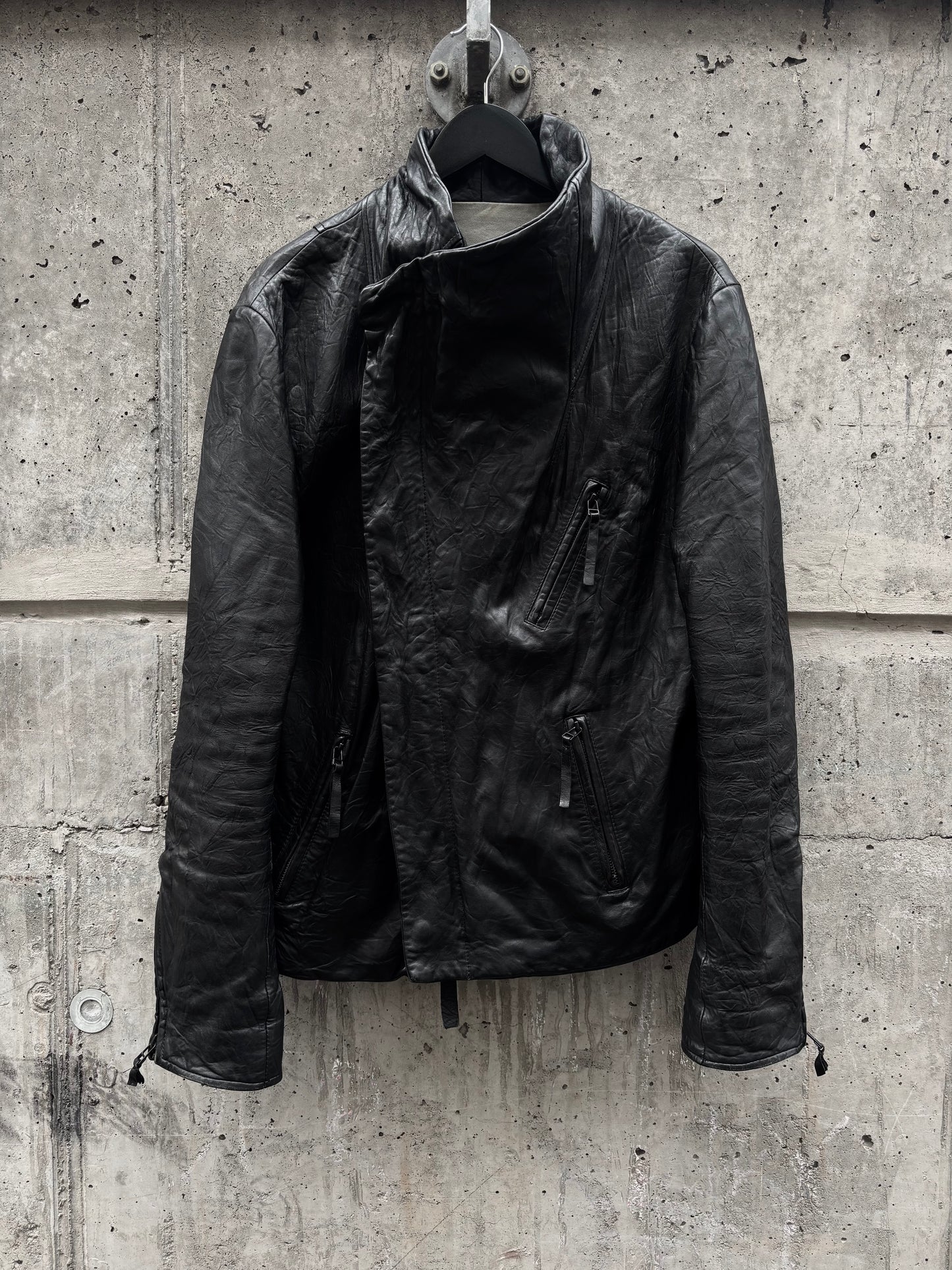 Preach Asymmetrical Lamb Leather Jacket (XL)