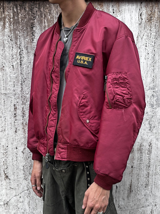 Avirex MA1 Burgundy Red Bomber (L)