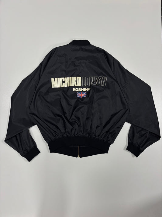 Michiko Koshino Cropped Nylon Bomber Jacket (M)