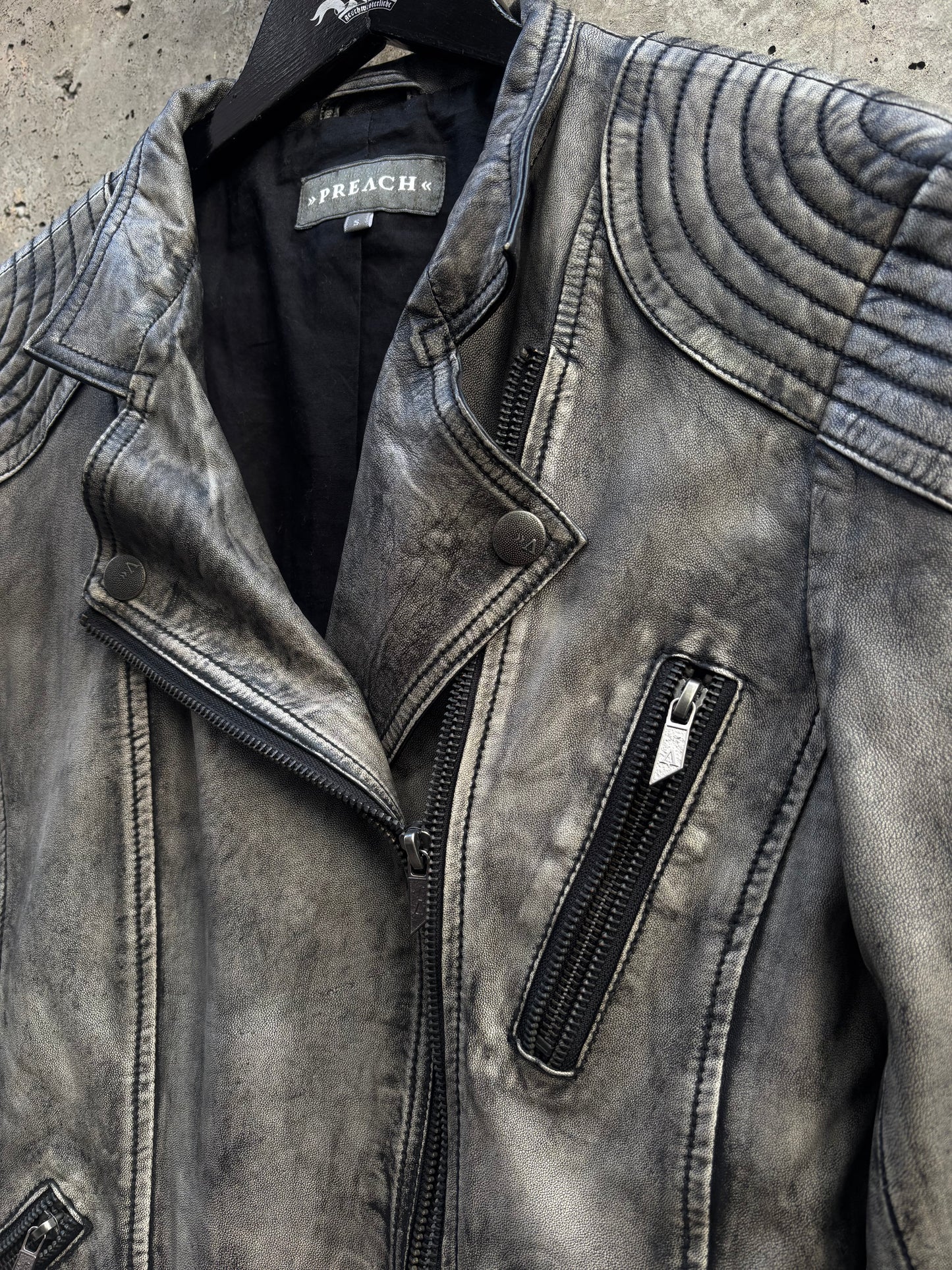 Preach Biker Leather Jacket (S)