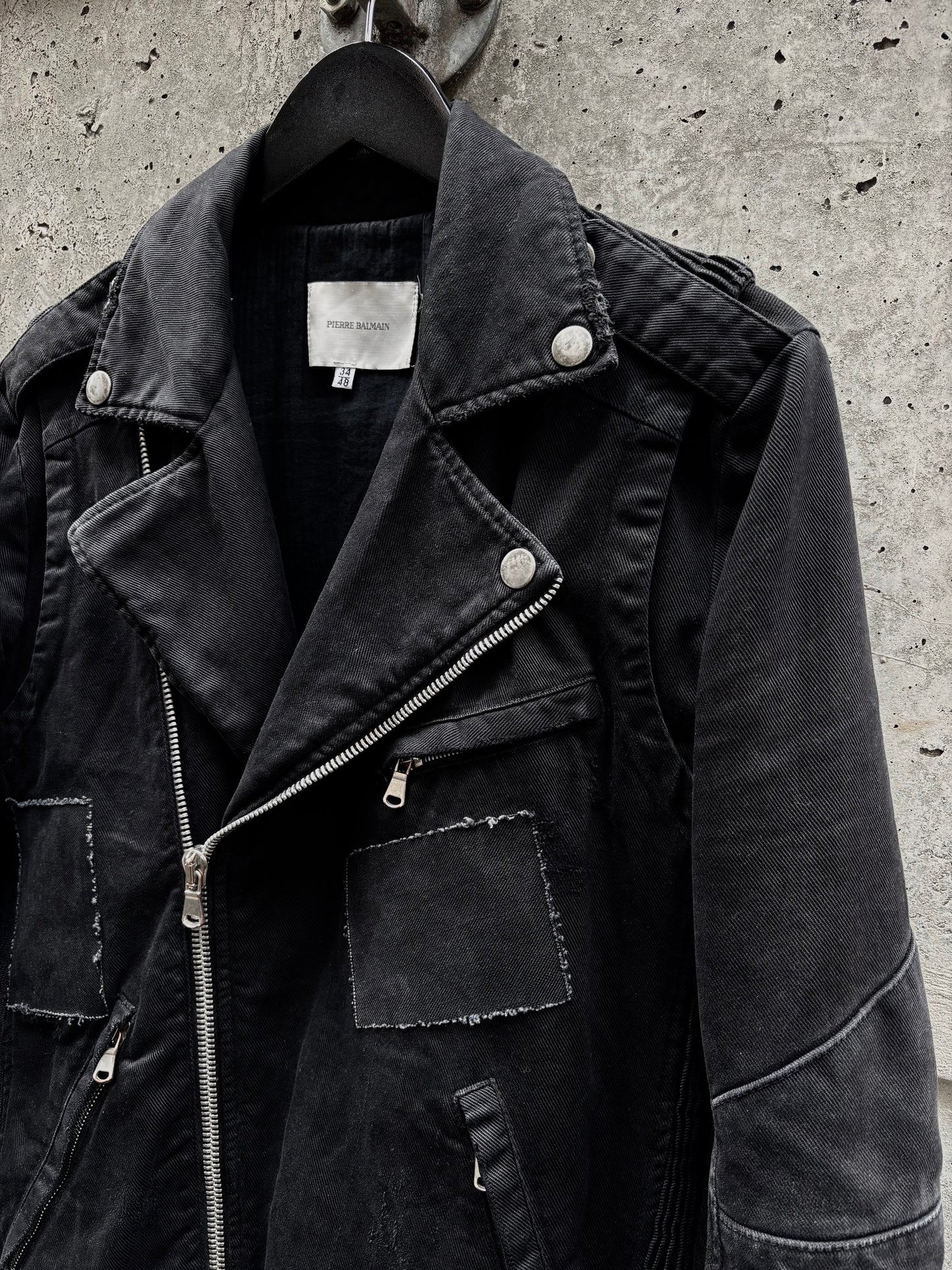 Balmain Perfecto Deconstructed Faded Black (48)