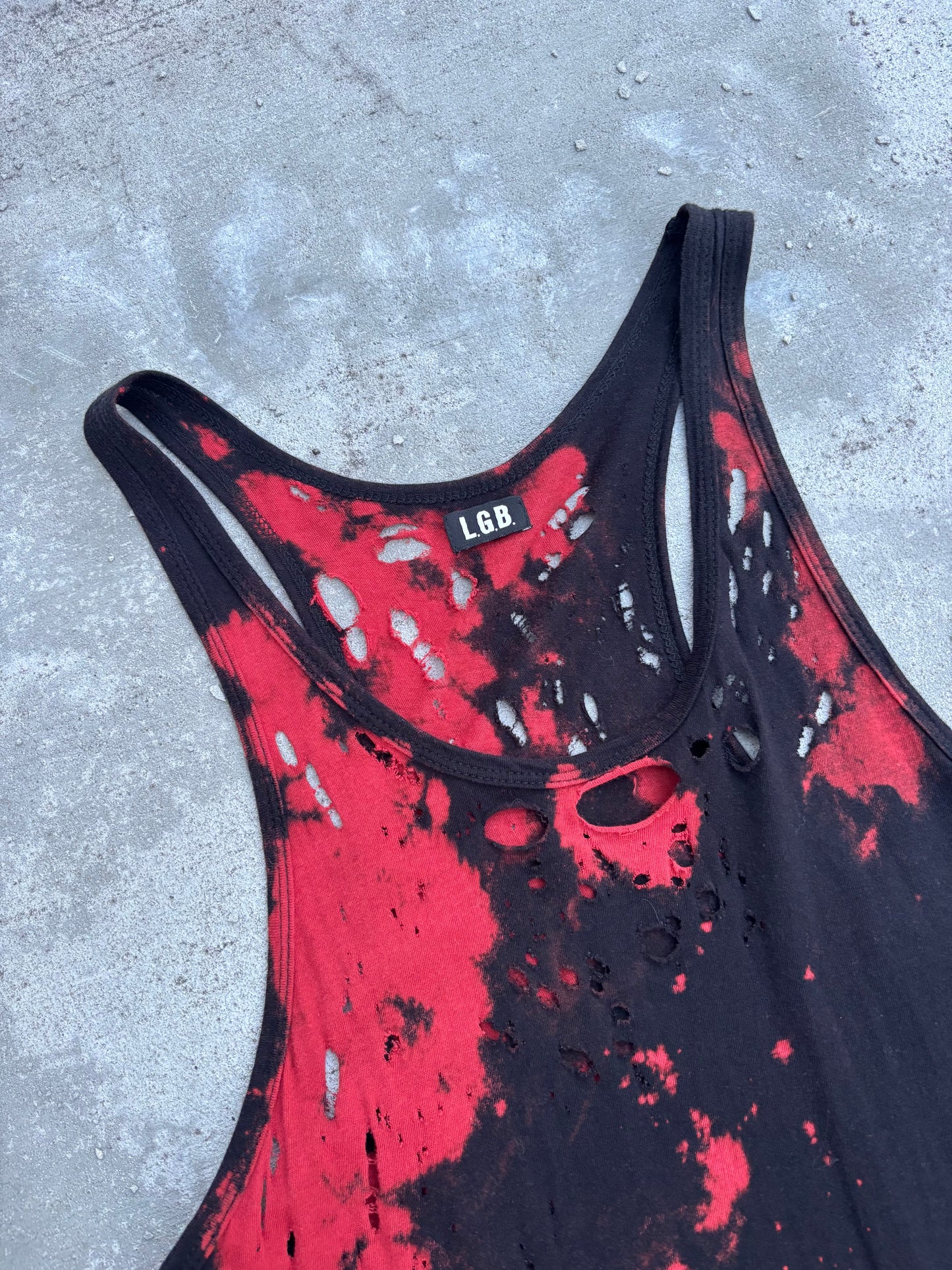 .G.B. Distressed Blood Splatter Longsleeve and Tanktop (S)