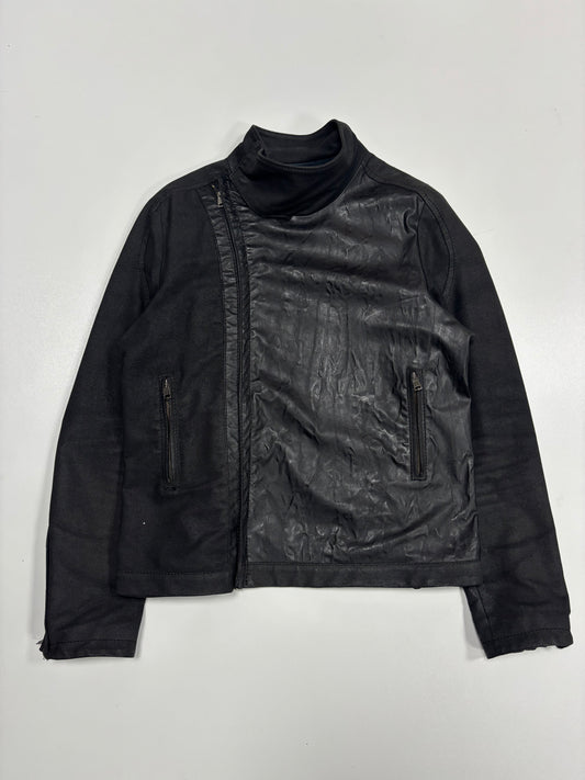 Andrew Mackenzie Waxed Cotton Asymmetrical Collar (L)