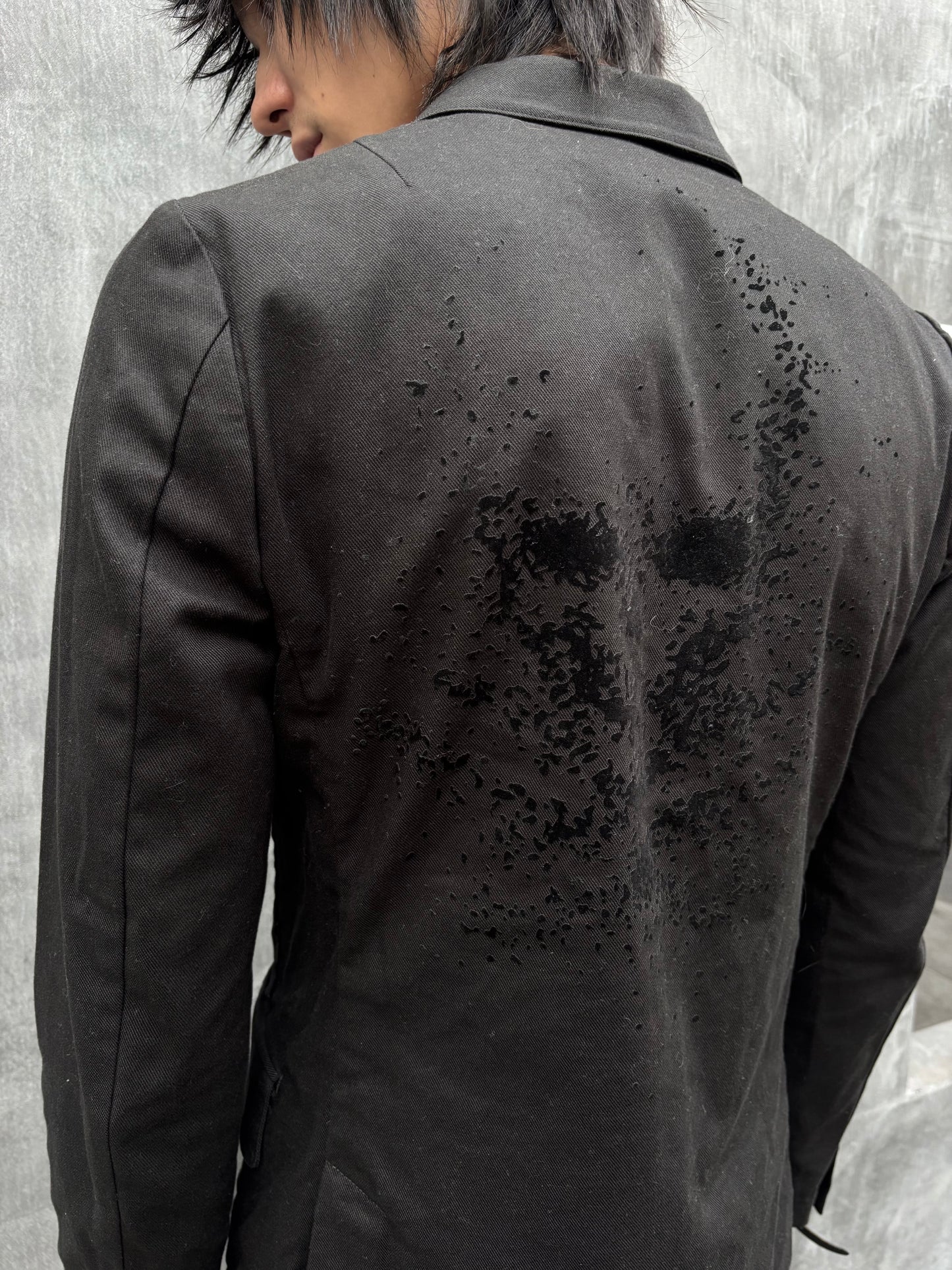 SS/08 Maniac Works Velvet Printed Skull Blazer (M)