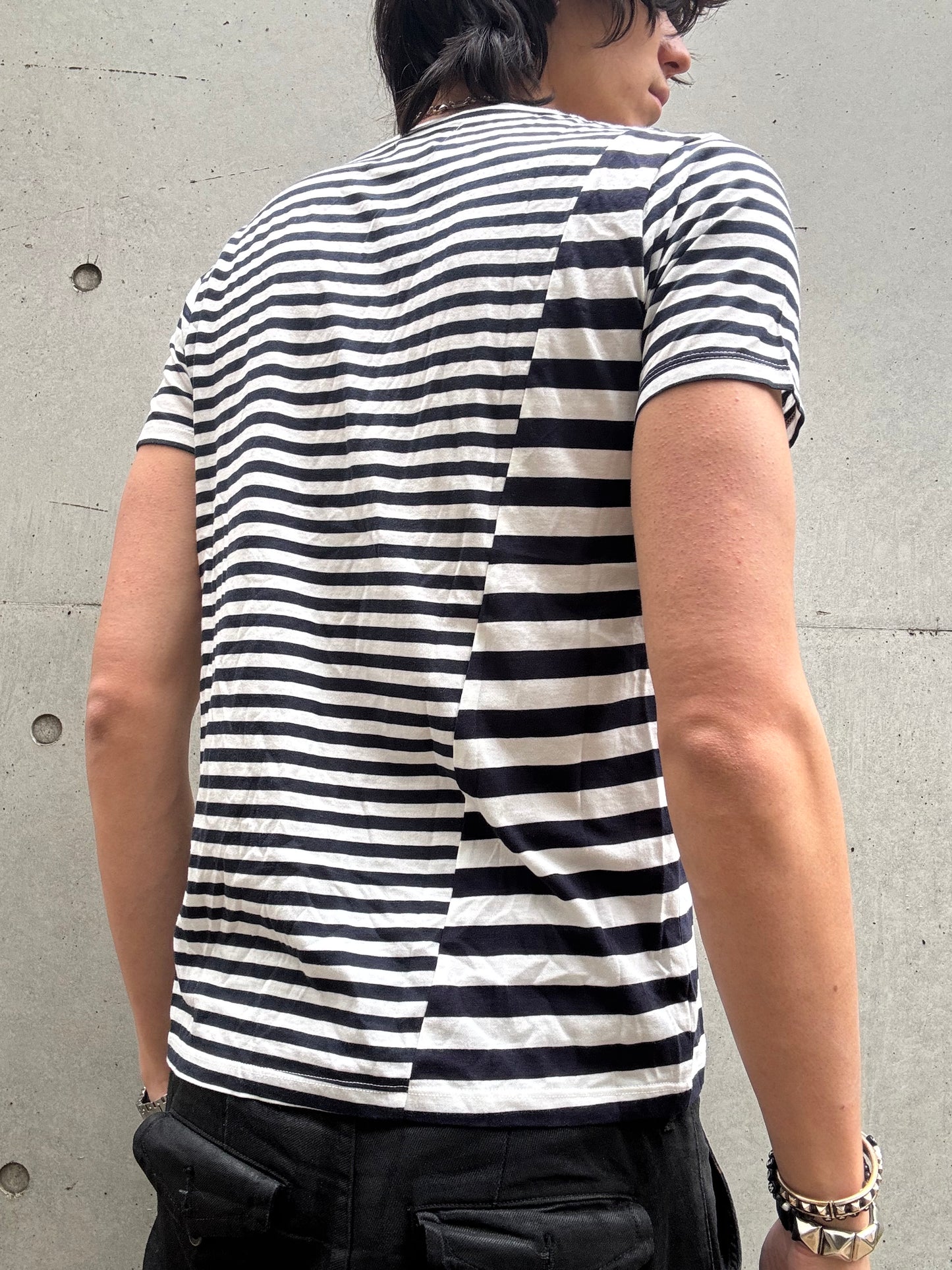 Number (N)ine Asymmetrical Striped Shirt (M)