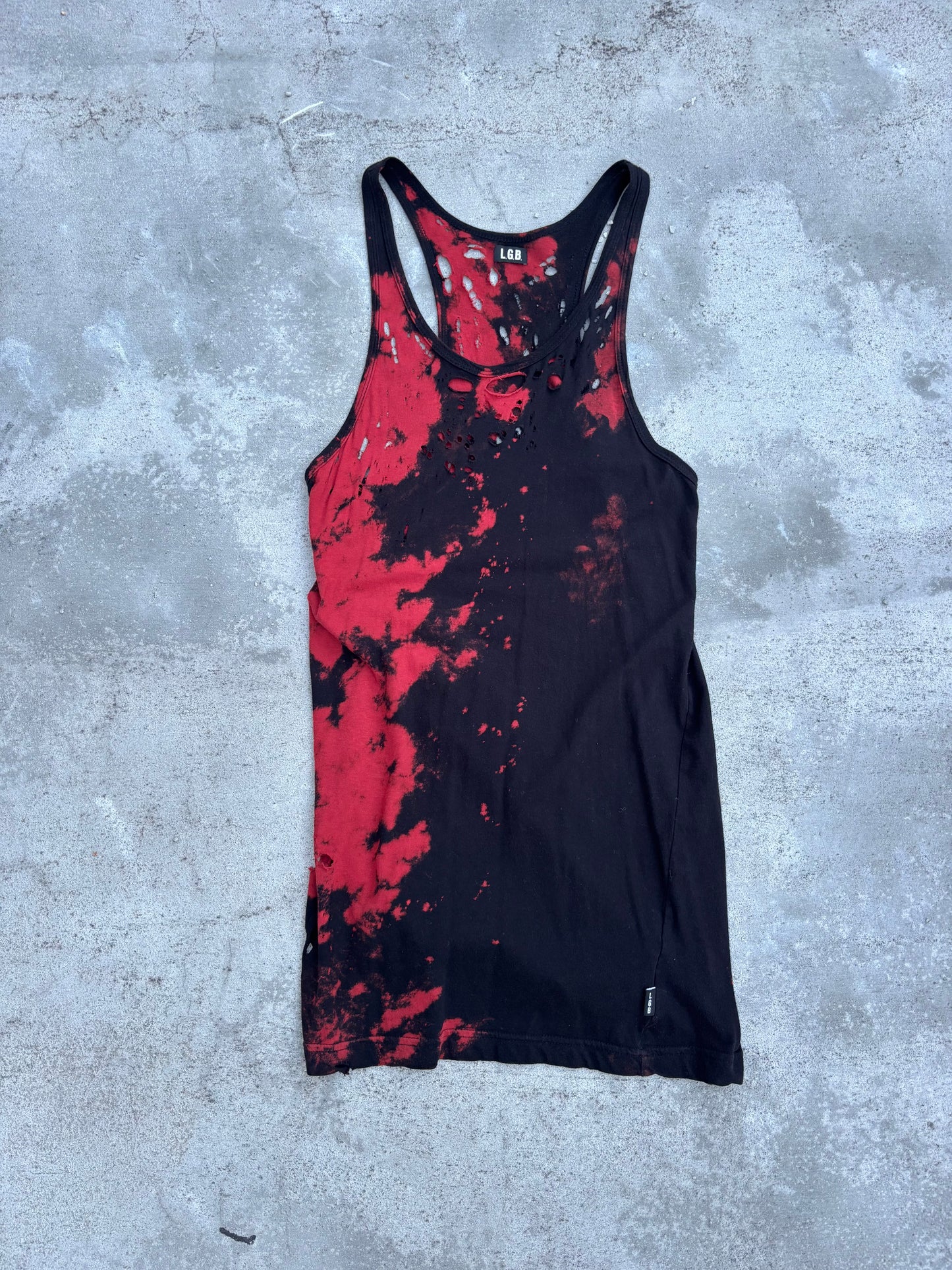 .G.B. Distressed Blood Splatter Longsleeve and Tanktop (S)