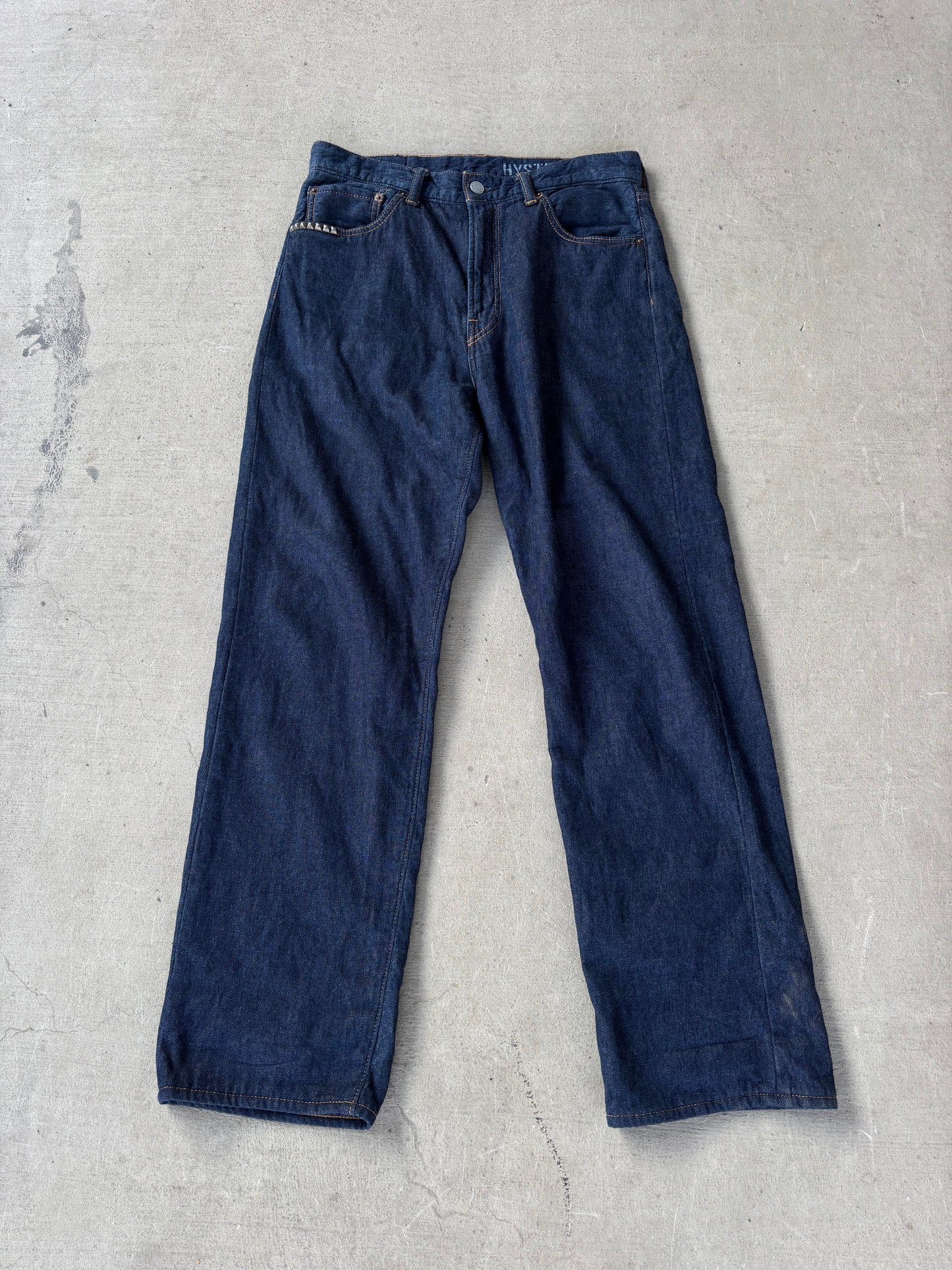 Hysteric Glamour Indigo Studded Baggy Denim (30)