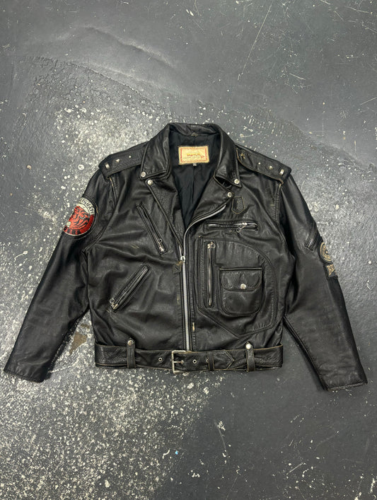 Trevor Lee Leather Biker Jacket (L)