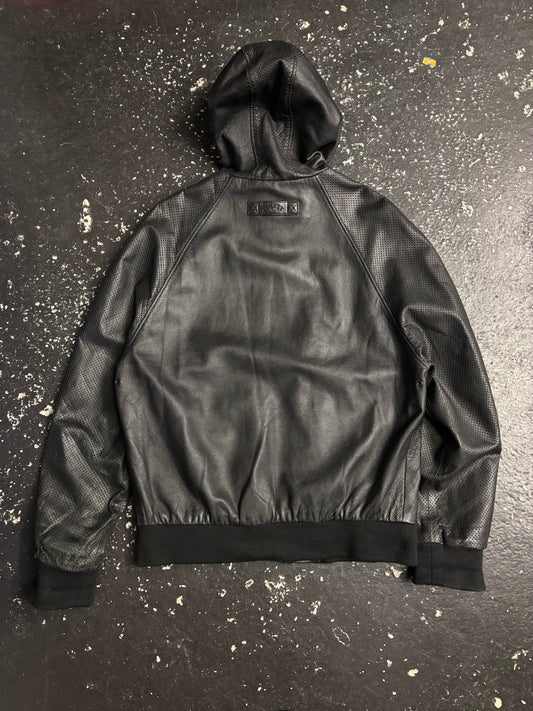 Schott Hooded Leather Jacket (XL)