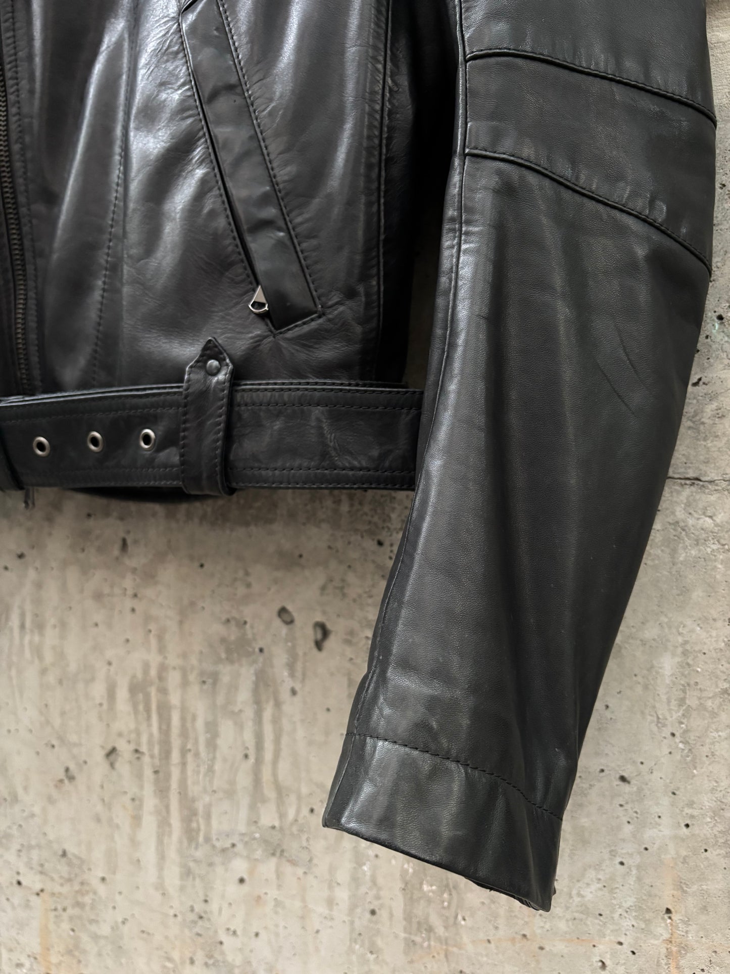 SS/13 Pierre Balmain Biker Leather Jacket (48)