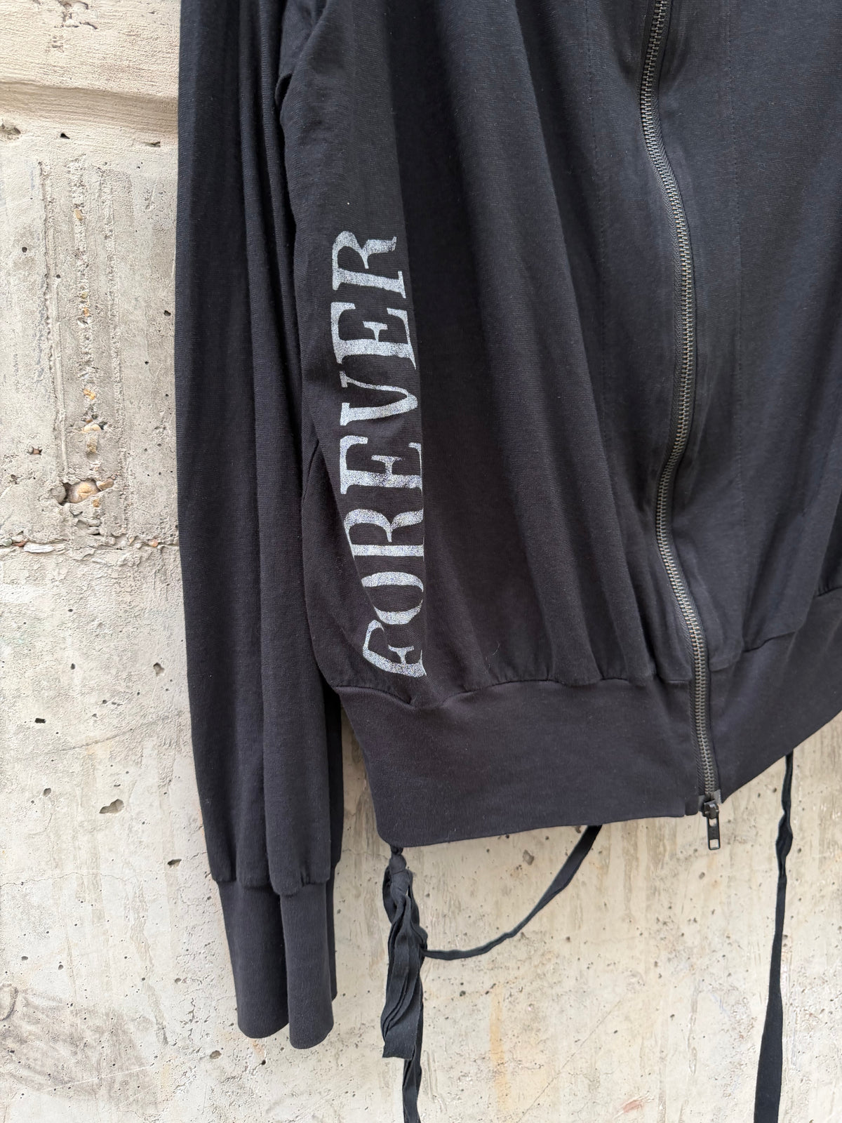 SS/18 Ann Demeulemeester „Forever Kids“ Asymmetrical Zip Hoodie (S)
