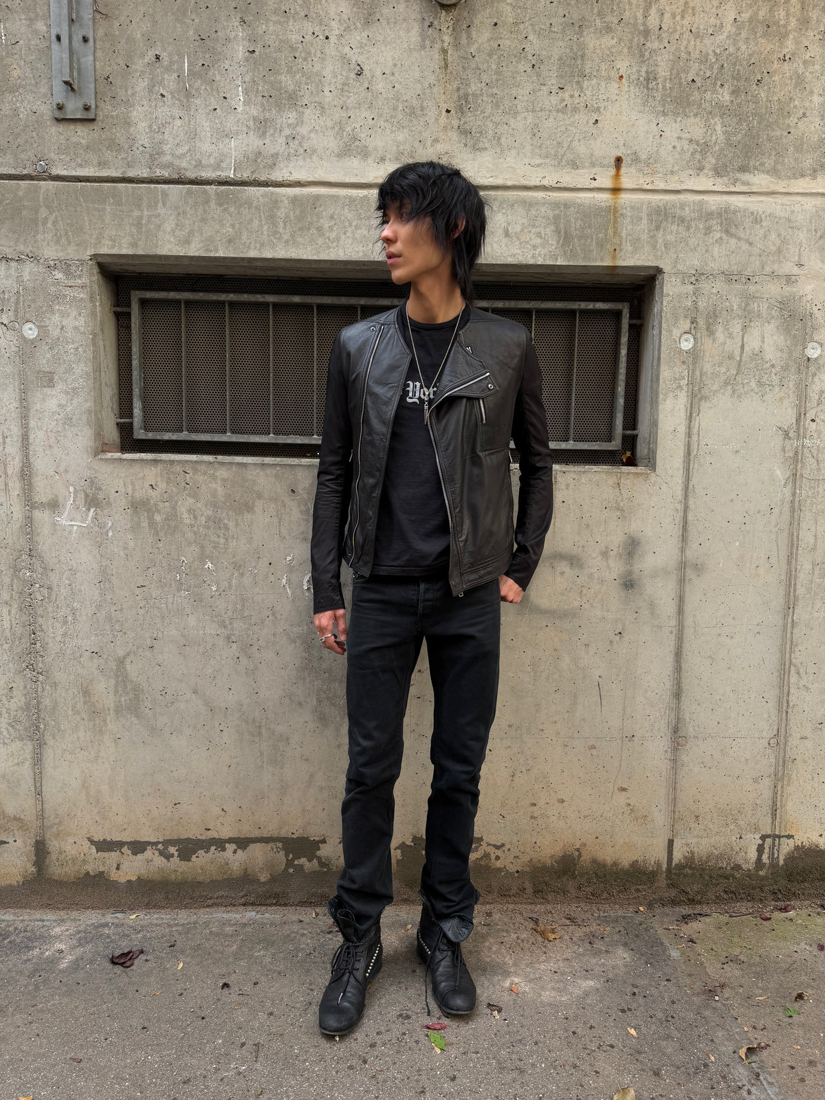 SS/14 Rick Owens "Vicious" Leather Biker Jacket (Size 48)