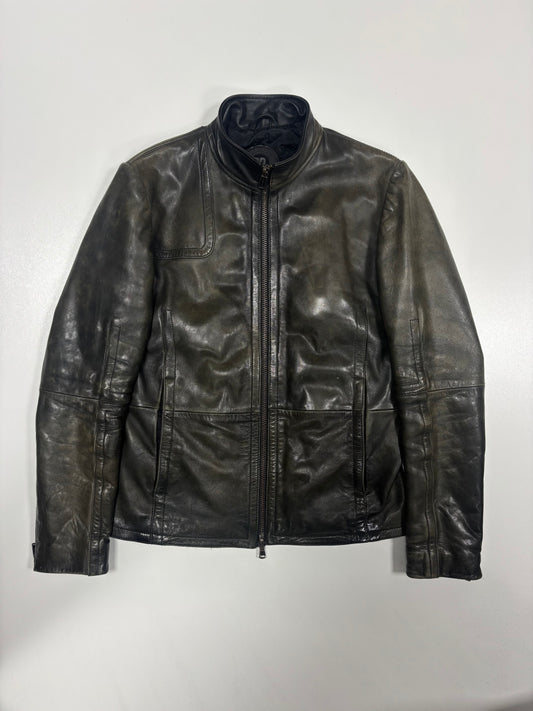 Dirk Bikkembergs Rider Leather Jacket (46)