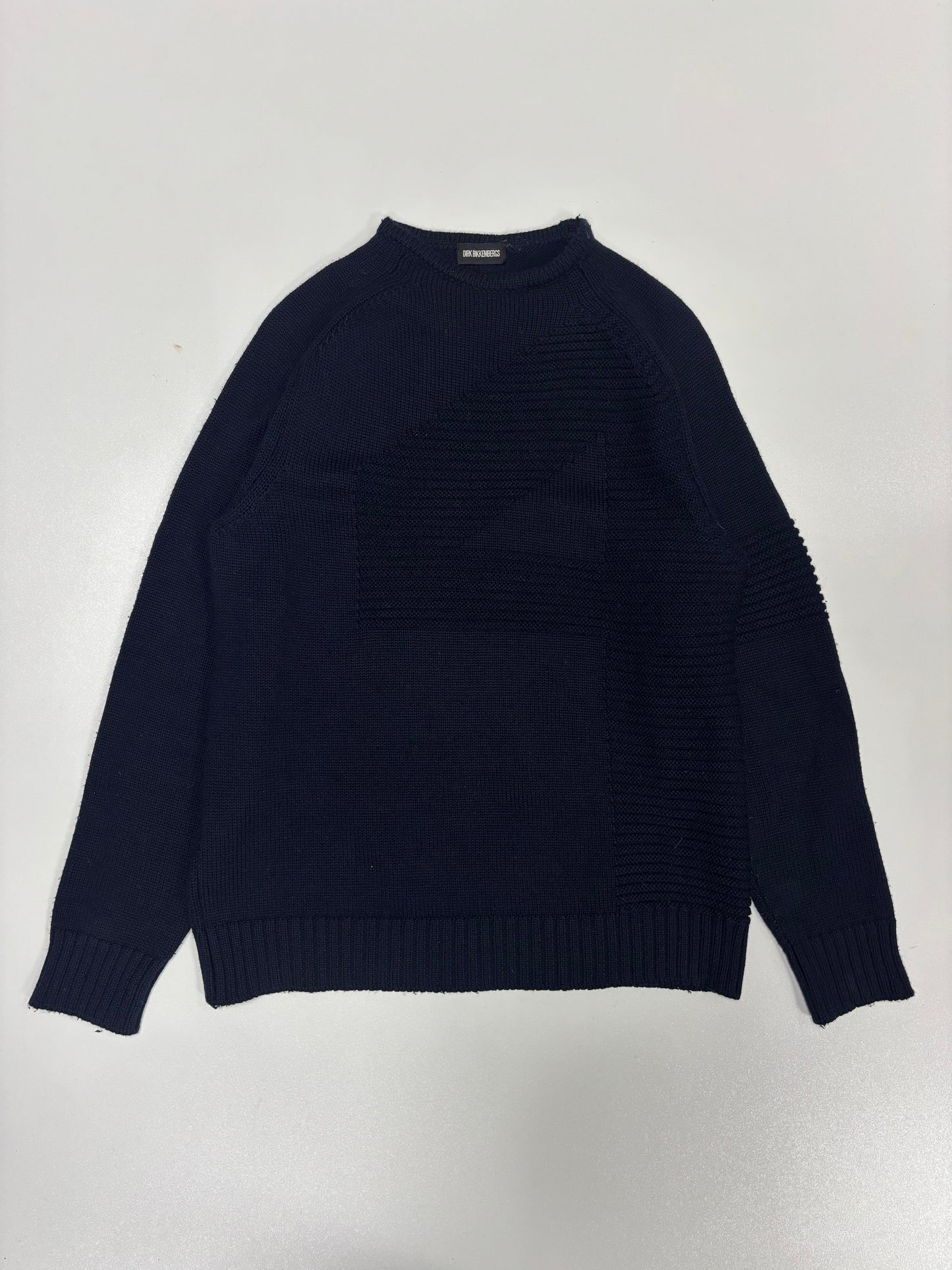 Dirk Bikkembergs Navy Woven Sweater (L)