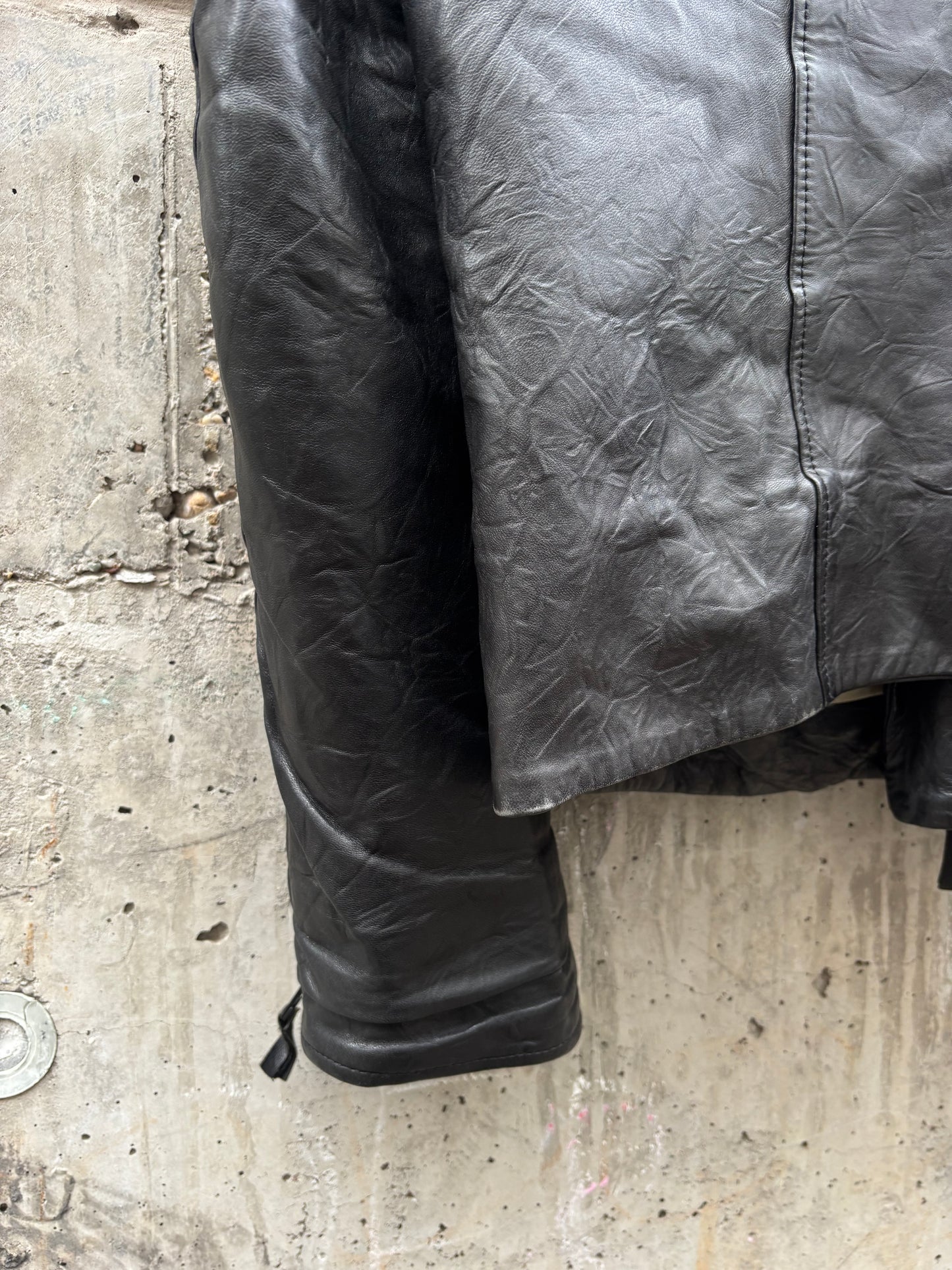 Preach Asymmetrical Lamb Leather Jacket (XL)