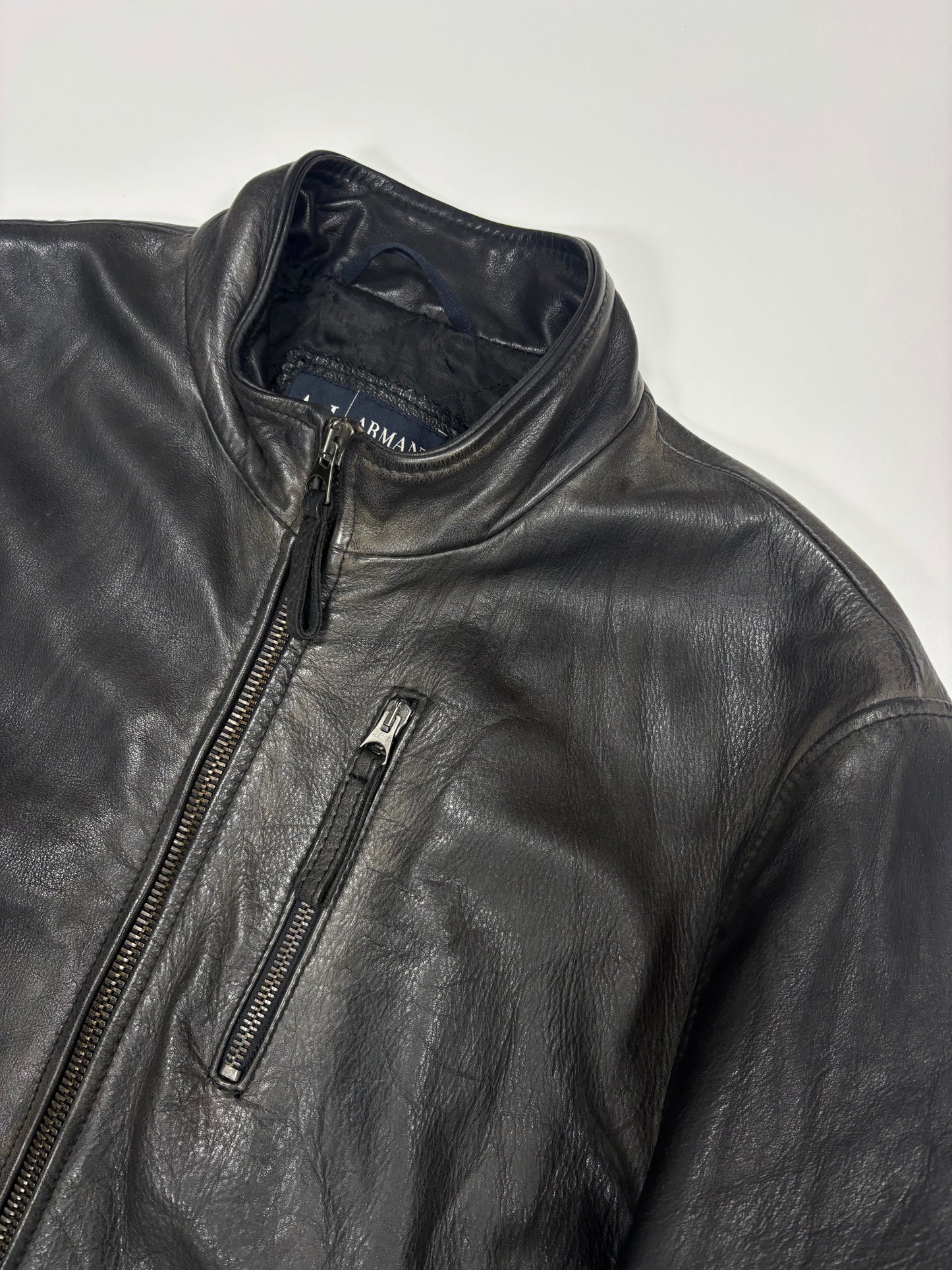 Armani Jeans Leather Jacket (M)