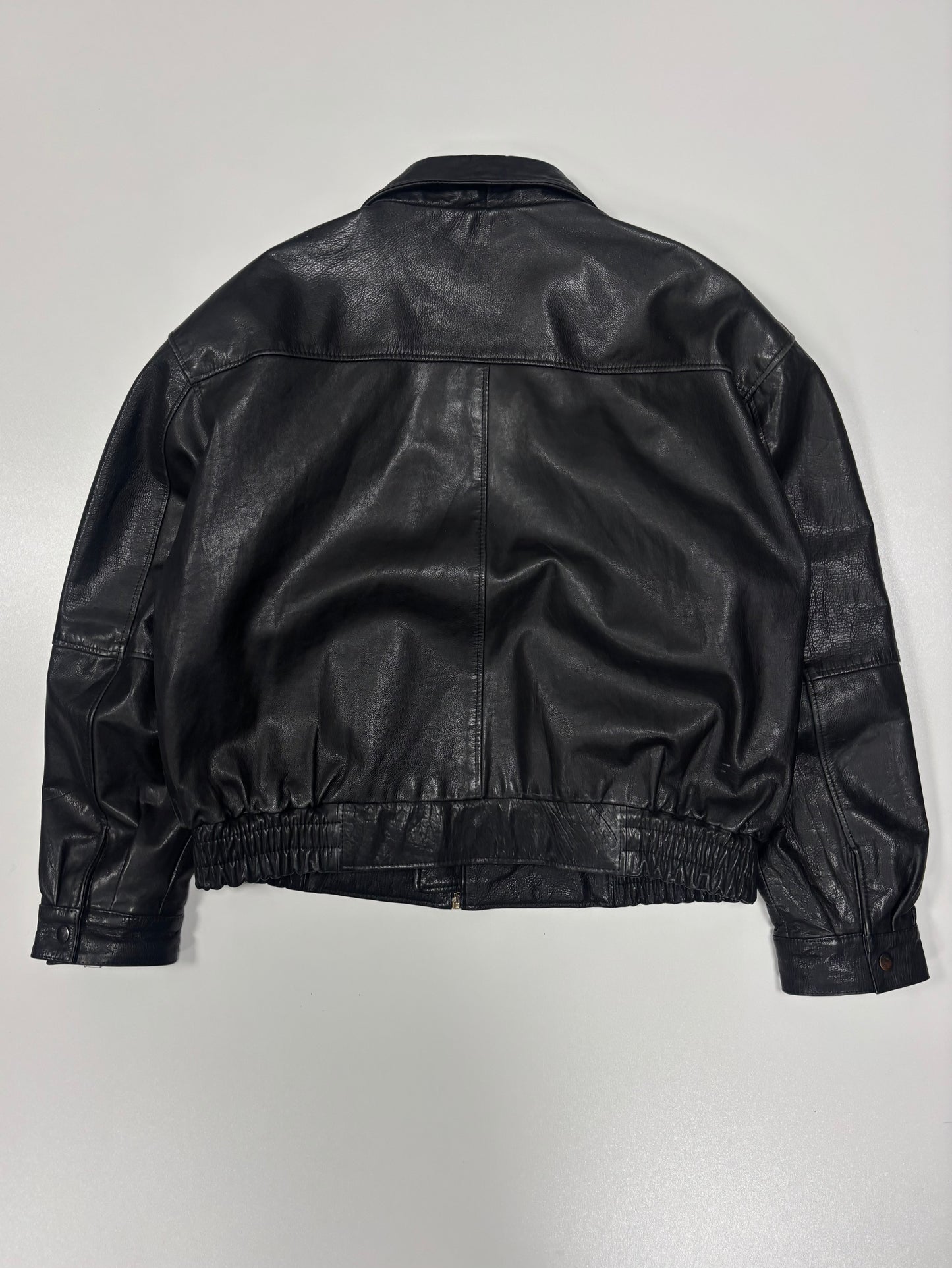 90’s Buster Cropped Leather Jacket (L)