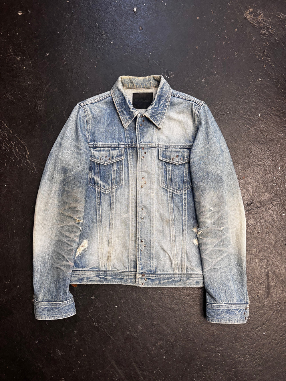 Backlash by Isamu Katayama Distressed Denim Jacket (M)