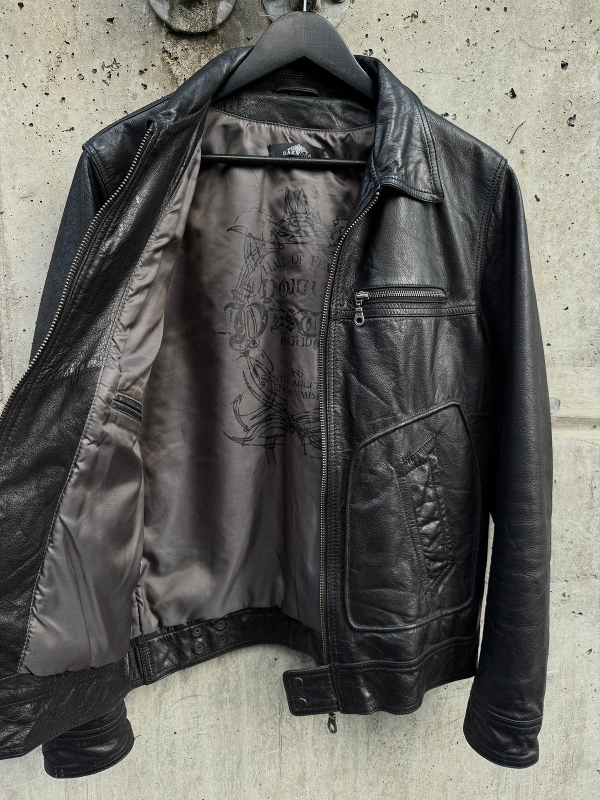 Leather Biker Jacket Oakwood