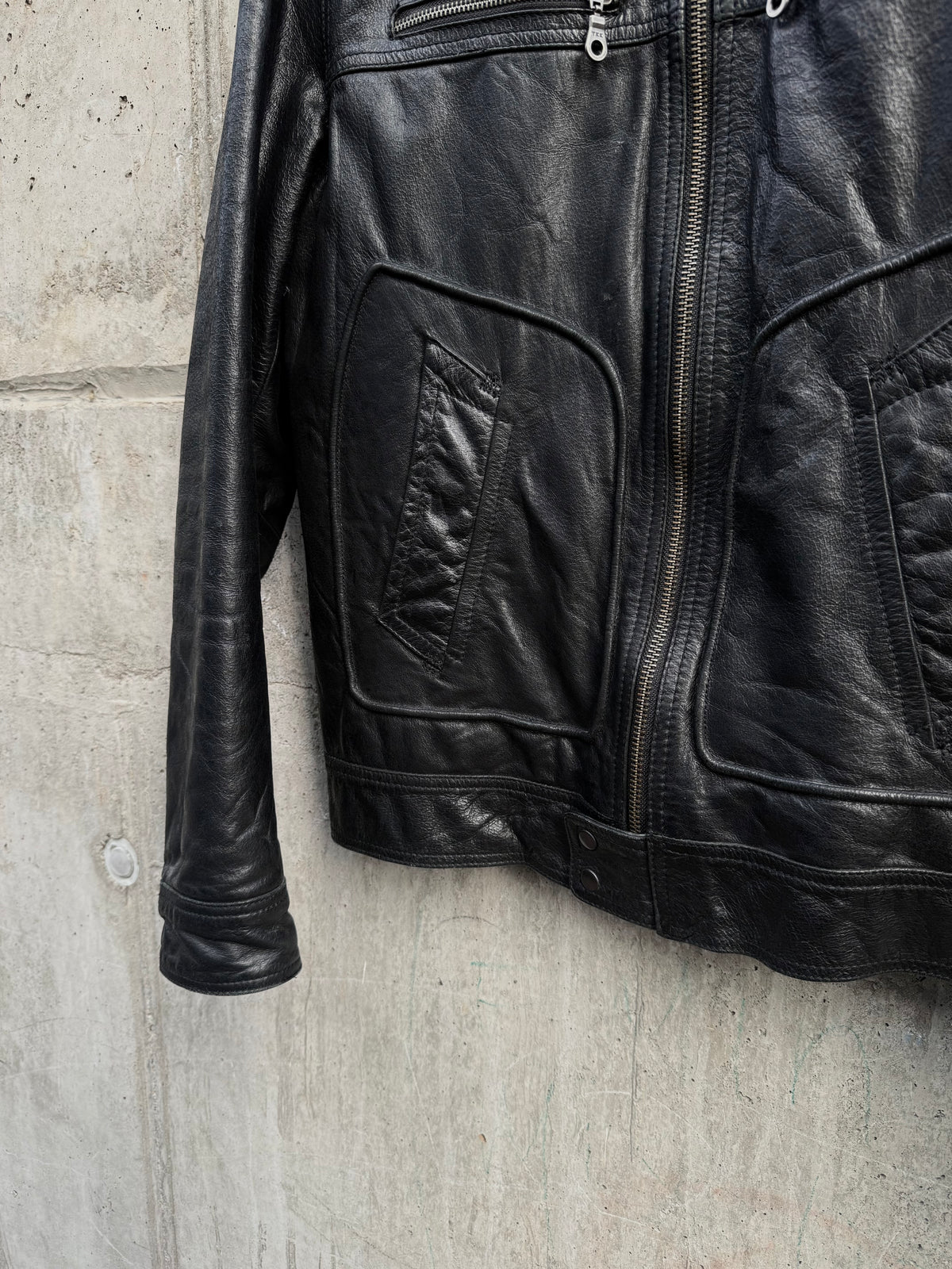 Leather Biker Jacket Oakwood