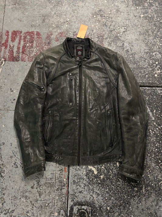 Chevignon Faded Racing Lamb Nap Leather Jacket (L)