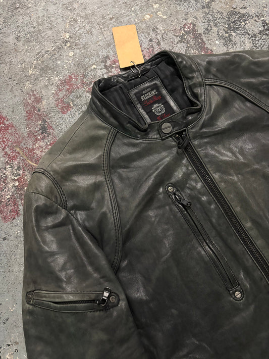 Chevignon Faded Racing Lamb Nap Leather Jacket (L)