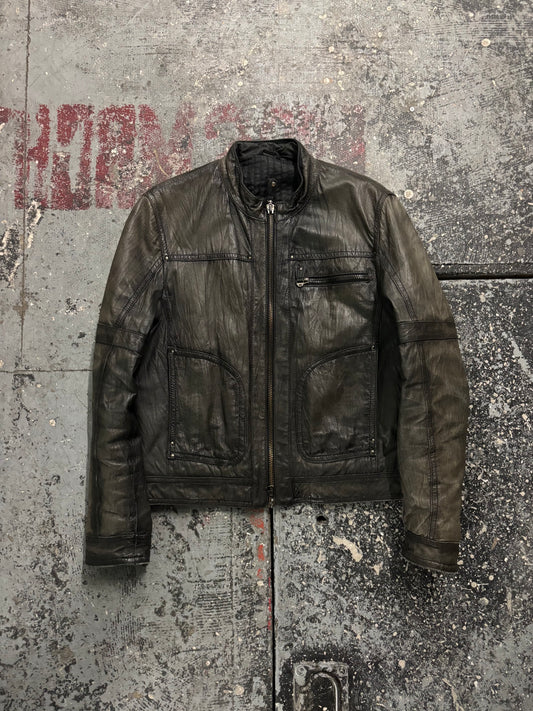 Faded Racing Leather Jacket (M)