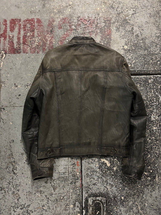 Faded Racing Leather Jacket (M)