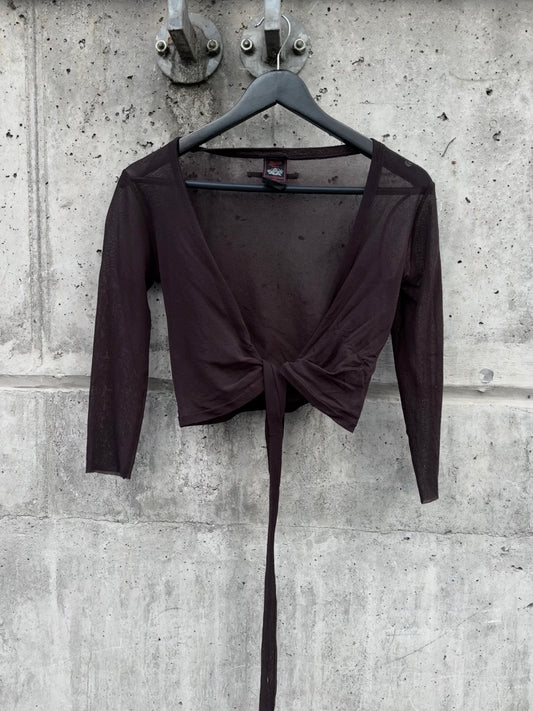 Jean Paul Gaultier Maille Classique Sheer Mesh Cropped Cardigan (S/M)