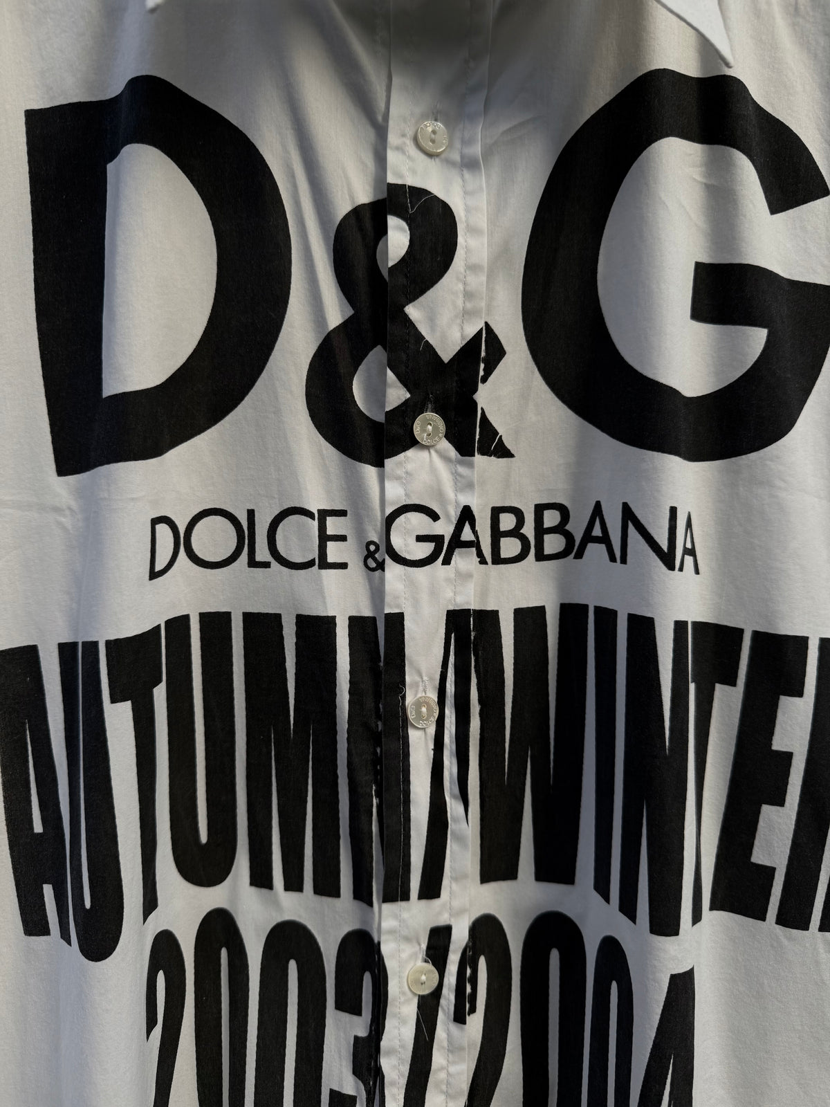 AW/03 D&G Dolce & Gabbana Statement Graphic Print Shirt (48)