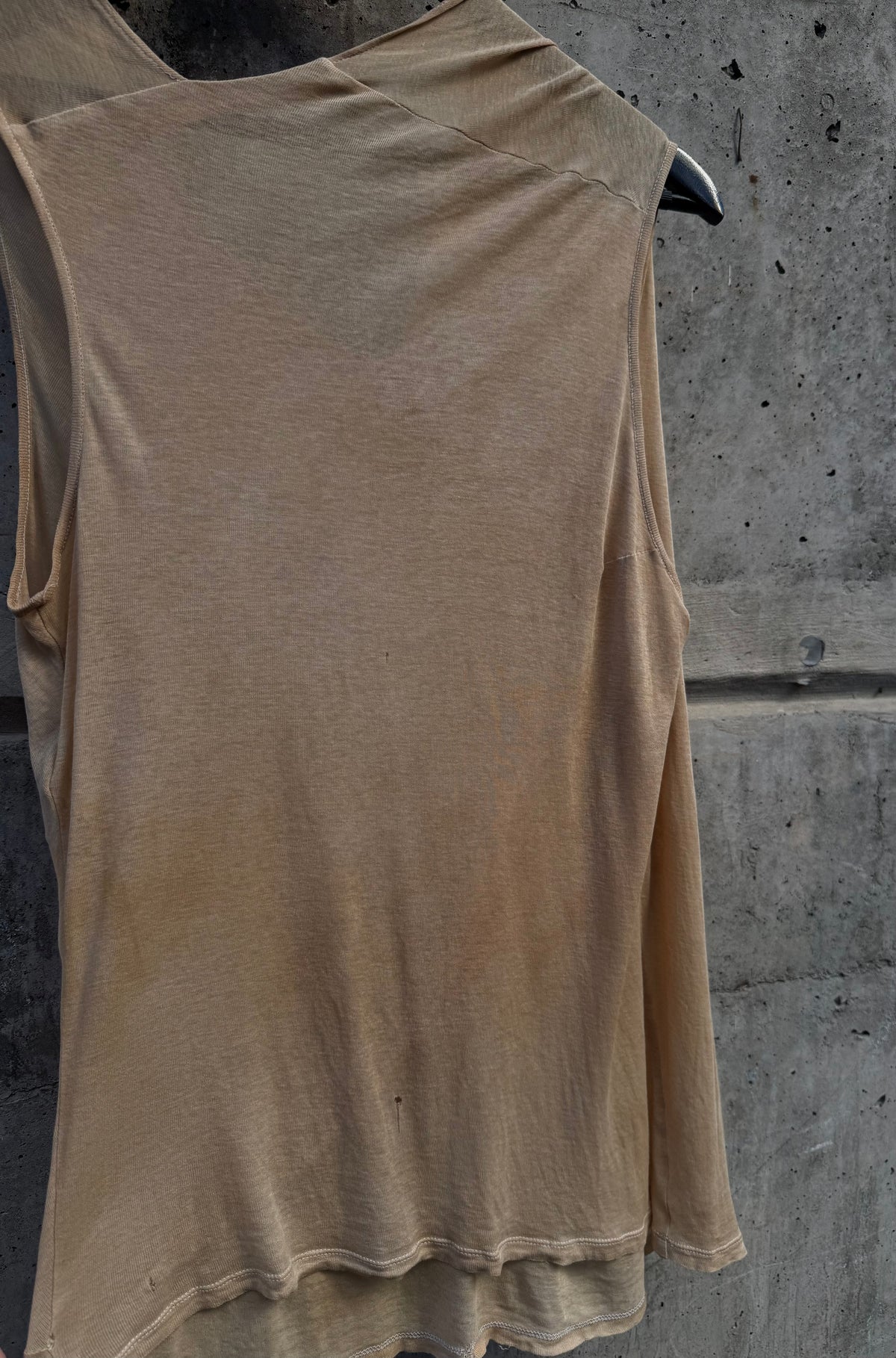Ann Demeulemeester Draped Asymmetrical Tank Top (XL)