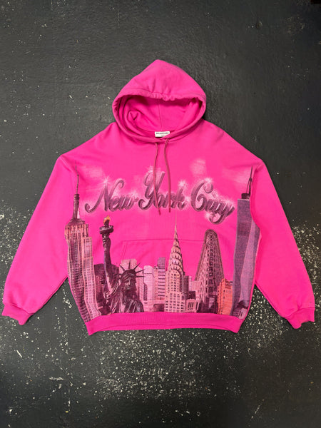 Balenciaga Pink New York Hoodie (L)